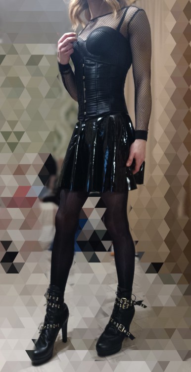 Кросс переодевания corset кожа skirt ботильоны stockings